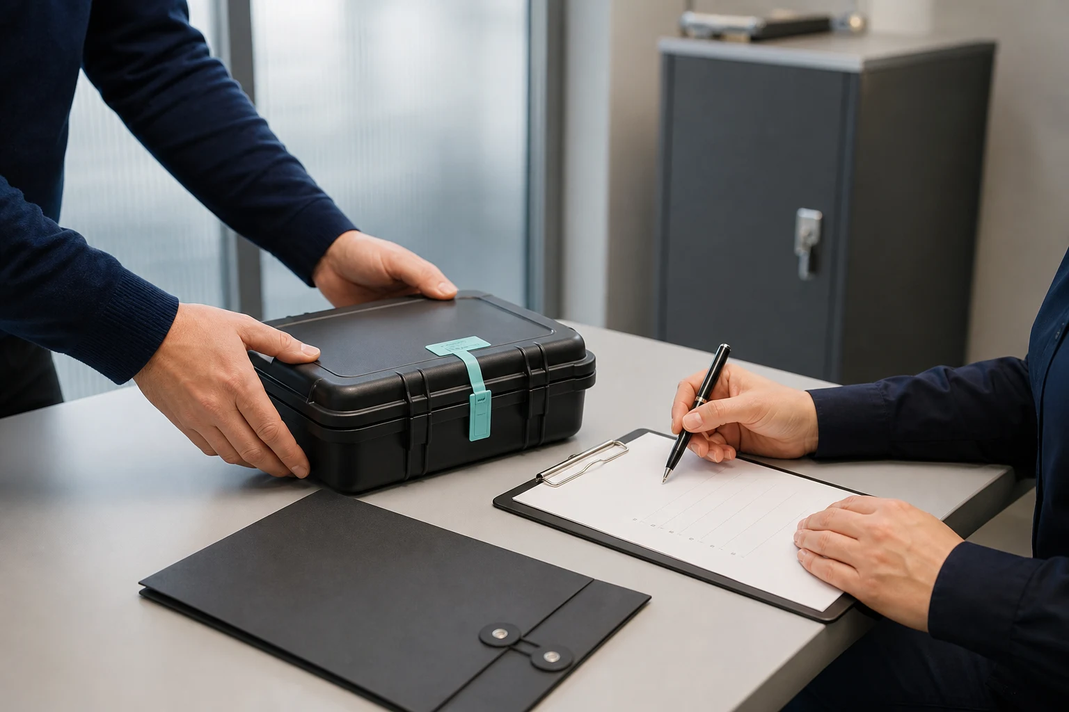 Kontrolowane przyjęcie zabezpieczonego sprzętu z dokumentacją
