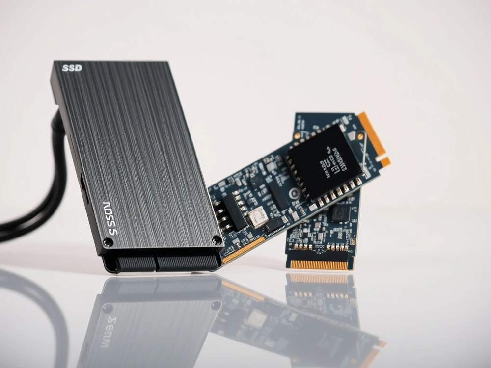 Nośniki SSD SATA i M.2 NVMe przygotowane do diagnostyki